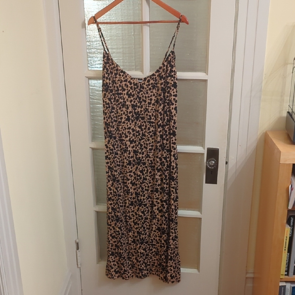 Leopard Print Slip Dress